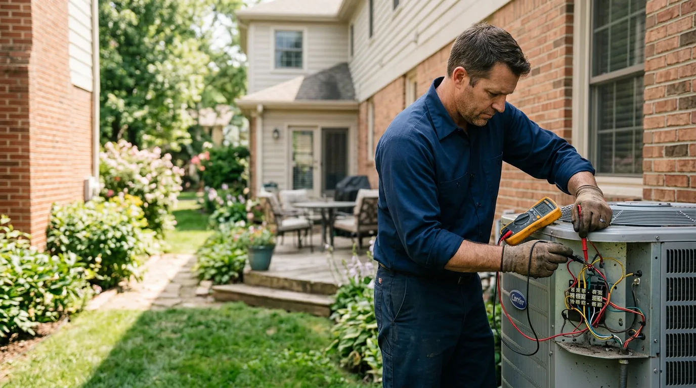 HVAC technician working near Oxford, KS